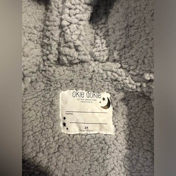 Okie Dokie Toddler Girls Navy And Gray Reversible Jacket NWT Size 2T - Picture 4 of 7